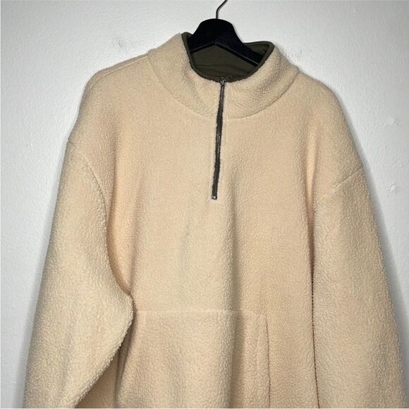 Madewell (Re)sourced Mens Size XXL Sherpa Half-Zip Sweatshirt - Picture 6 of 12